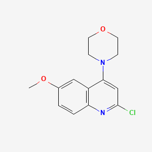 molecular formula C14H15ClN2O2 B8622024 2-Chloro-6-methoxy-4-morpholinoquinoline 