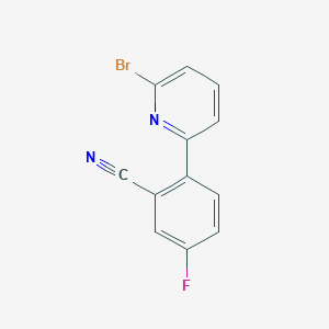 molecular formula C12H6BrFN2 B8622043 2-(6-Bromopyridin-2-yl)-5-fluorobenzonitrile CAS No. 463335-92-4