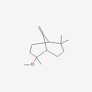 molecular formula C14H24O B8622073 2-Methoxy-2,6,6-trimethyl-9-methylenebicyclo(3.3.1)nonane CAS No. 84029-90-3
