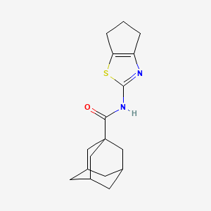 molecular formula C17H22N2OS B8622129 N-{4H,5H,6H-cyclopenta[d][1,3]thiazol-2-yl}adamantane-1-carboxamide 