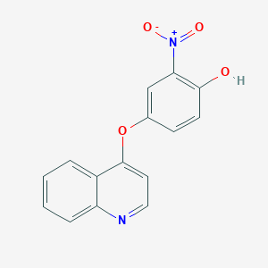 molecular formula C15H10N2O4 B8622162 2-nitro-4-quinolin-4-yloxyphenol 
