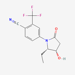 4-[(2S,3S)-2-ethyl-3-hydroxy-5-oxopyrrolidin-1-yl]-2-(trifluoromethyl)benzonitrile