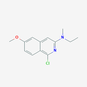molecular formula C13H15ClN2O B8622334 1-chloro-N-ethyl-6-methoxy-N-methylisoquinolin-3-amine 