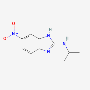 molecular formula C10H12N4O2 B8622461 N-Isopropyl-6-nitro-1H-benzimidazole-2-amine 