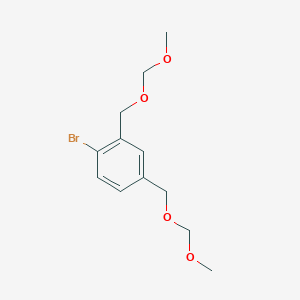molecular formula C12H17BrO4 B8622471 2-Bromo-1,5-bis(methoxymethoxymethyl)benzene 