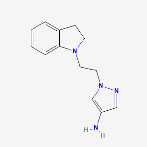 1-(2-(Indolin-1-yl)ethyl)-1H-pyrazol-4-amine