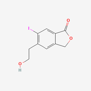 molecular formula C10H9IO3 B8622676 5-(2-hydroxyethyl)-6-iodo-2-benzofuran-1(3H)-one 