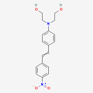 molecular formula C18H20N2O4 B8622689 4-Di(2-hydroxyethyl)amino-4'-nitrostilbene CAS No. 117563-47-0