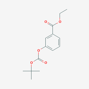 molecular formula C14H18O5 B8622732 Ethyl 3-[(tert-butoxycarbonyl)oxy]benzoate CAS No. 918402-86-5