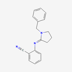 molecular formula C18H17N3 B8622738 2-(1-Benzyl-pyrrolidin-2-ylideneamino)benzonitrile 