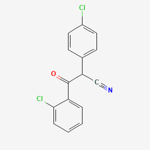 molecular formula C15H9Cl2NO B8622745 3-(2-Chlorophenyl)-2-(4-chlorophenyl)-3-oxopropanenitrile 