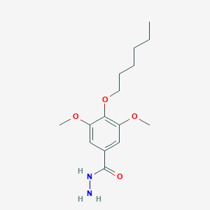 B8622749 4-(Hexyloxy)-3,5-dimethoxybenzohydrazide CAS No. 88692-78-8