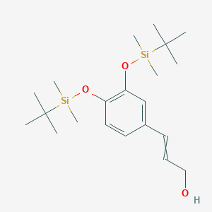molecular formula C21H38O3Si2 B8622778 3-(3,4-Bis{[tert-butyl(dimethyl)silyl]oxy}phenyl)prop-2-en-1-ol CAS No. 109032-31-7