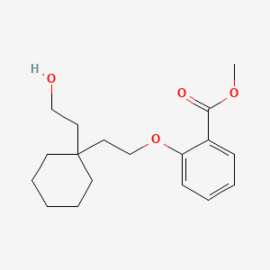 molecular formula C18H26O4 B8622793 Methyl 2-[2-[1-(2-hydroxyethyl)cyclohexyl]ethoxy]benzoate 