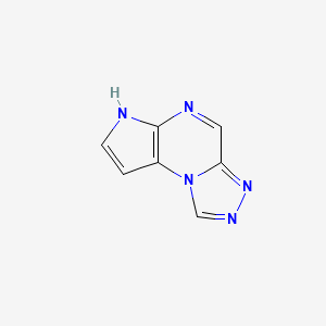molecular formula C7H5N5 B8622814 6H-pyrrolo[2,3-e][1,2,4]triazolo[4,3-a]pyrazine 