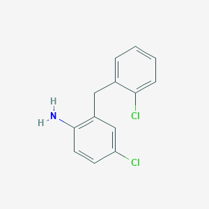 4-Chloro-2-[(2-chlorophenyl)methyl]aniline