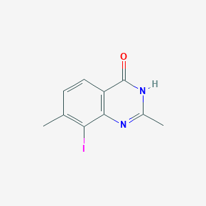 molecular formula C10H9IN2O B8622852 8-iodo-2,7-dimethyl-1H-quinazolin-4-one 