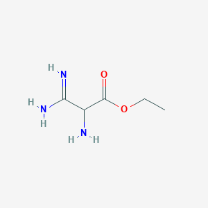 molecular formula C5H11N3O2 B8622906 ethyl2,3-diamino-3-iminopropanoate 