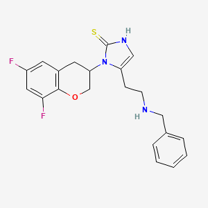 4-[2-(benzylamino)ethyl]-3-(6,8-difluoro-3,4-dihydro-2H-chromen-3-yl)-1H-imidazole-2-thione