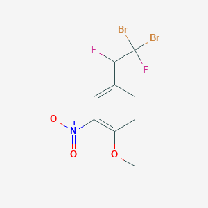 1,1-Dibromo-1,2-difluoro-2-(3-nitro-4-methoxy-phenyl)ethane