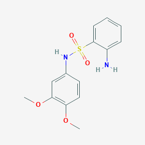 2-amino-N-(3,4-dimethoxyphenyl)benzene-1-sulfonamide
