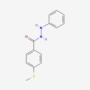 molecular formula C14H14N2OS B8623290 4-(methylsulfanyl)-N'-phenylbenzohydrazide 