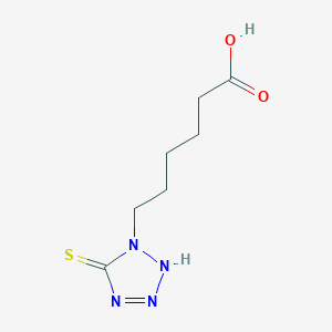 6-(5-Sulfanylidene-2,5-dihydro-1H-tetrazol-1-yl)hexanoic acid