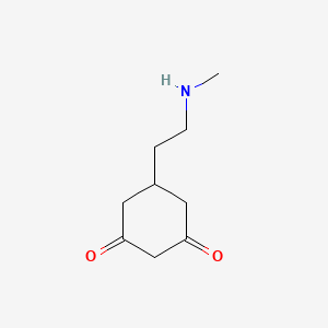 molecular formula C9H15NO2 B8623316 5-[(2-Methylamino)ethyl]-cyclohexane-1,3-dione 