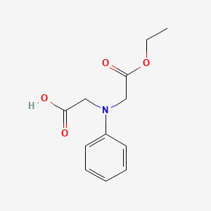 molecular formula C12H15NO4 B8623345 [(2-Ethoxy-2-oxoethyl)(phenyl)amino]acetic acid 