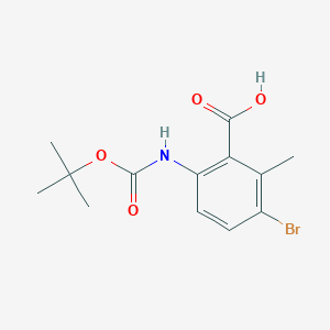 3-Bromo-6-{[(tert-butoxy)carbonyl]amino}-2-methylbenzoic acid