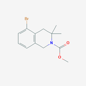 molecular formula C13H16BrNO2 B8623381 methyl 5-bromo-3,3-dimethyl-3,4-dihydroisoquinoline-2(1H)-carboxylate 