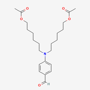 molecular formula C23H35NO5 B8623451 4-[Di-(6-acetoxyhexyl)amino]benzaldehyde CAS No. 120654-40-2