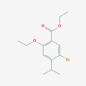 molecular formula C14H19BrO3 B8623554 ethyl 5-bromo-2-ethoxy-4-propan-2-ylbenzoate 