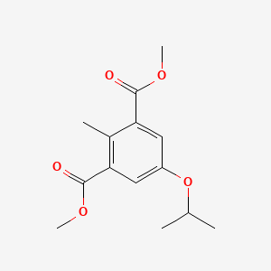 molecular formula C14H18O5 B8623709 Dimethyl 2-methyl-5-propan-2-yloxybenzene-1,3-dicarboxylate 