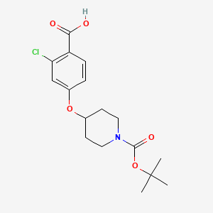 4-(N-t-Butoxycarbonyl-4-piperidinyloxy)-2-chlorobenzoic acid