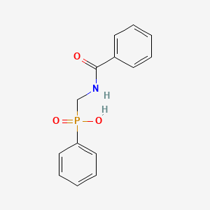 molecular formula C14H14NO3P B8623741 Phosphinic acid, [(benzoylamino)methyl]phenyl- CAS No. 141291-40-9