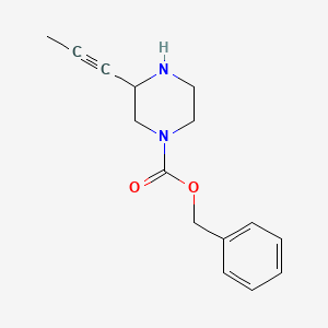 molecular formula C15H18N2O2 B8623743 benzyl 3-prop-1-ynylpiperazine-1-carboxylate 