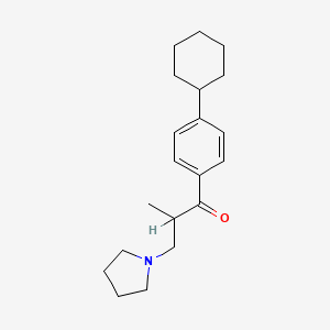 1-Propanone, 1-(4-cyclohexylphenyl)-2-methyl-3-(1-pyrrolidinyl)-