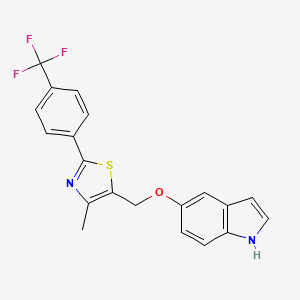 5-({4-Methyl-2-[4-(trifluoromethyl)phenyl]-1,3-thiazol-5-yl}methoxy)-1H-indole