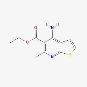 molecular formula C11H12N2O2S B8623829 Ethyl 4-amino-6-methylthieno[2,3-b]pyridine-5-carboxylate 