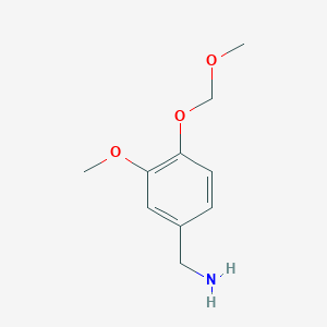 molecular formula C10H15NO3 B8623854 3-Methoxy-4-methoxymethoxybenzylamine 