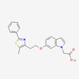 molecular formula C22H20N2O3S B8623859 {6-[2-(5-Methyl-2-phenyl-thiazol-4-yl)-ethoxy]-indol-1-yl}-acetic acid CAS No. 820959-92-0