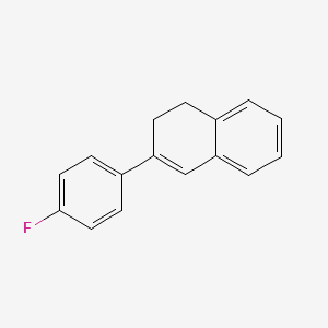 molecular formula C16H13F B8623915 3-(4-Fluorophenyl)-1,2-dihydronaphthalene CAS No. 61495-15-6