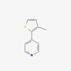 molecular formula C10H9NS B8623929 4-(3-Methylthiophen-2-yl)pyridine 
