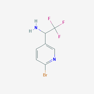 molecular formula C7H6BrF3N2 B8623943 3-Pyridinemethanamine, 6-bromo-alpha-(trifluoromethyl)- CAS No. 886364-38-1
