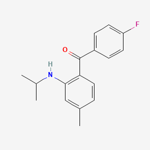 molecular formula C17H18FNO B8623963 (4-Fluorophenyl){4-methyl-2-[(propan-2-yl)amino]phenyl}methanone CAS No. 40507-24-2