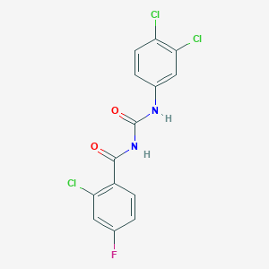 2-Chloro-N-[(3,4-dichlorophenyl)carbamoyl]-4-fluorobenzamide