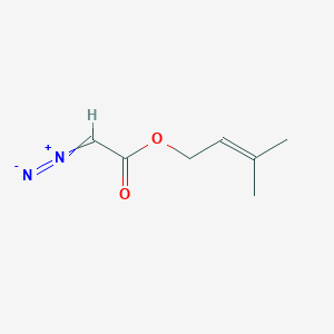 molecular formula C7H10N2O2 B8624041 2-Diazonio-1-[(3-methylbut-2-en-1-yl)oxy]ethen-1-olate CAS No. 72800-60-3