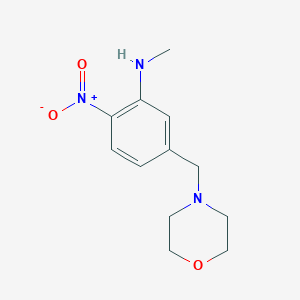 molecular formula C12H17N3O3 B8624098 N-methyl-5-(morpholin-4-ylmethyl)-2-nitroaniline 