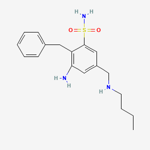 3-Amino-2-benzyl-5-[(butylamino)methyl]benzene-1-sulfonamide